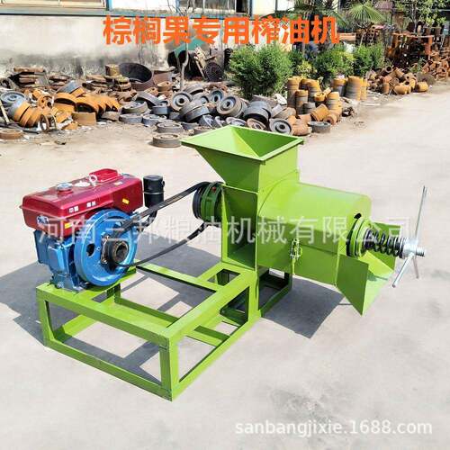 500kg/h螺旋棕榈榨油机柴油动力棕榈研究所选用机型