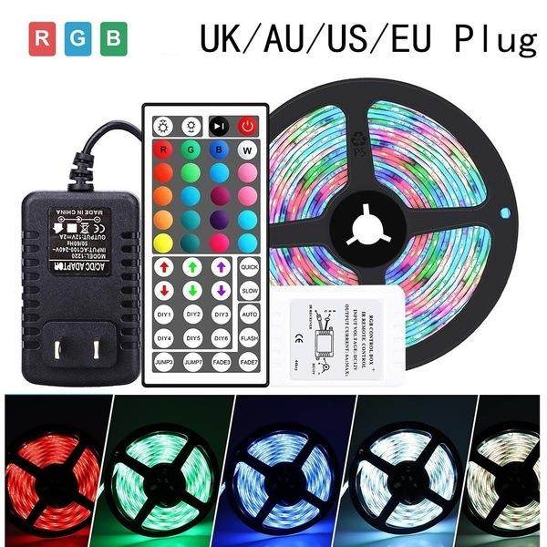 现货SMD3528RGB变色LED软灯带44键控制器电源适配器灯条套装