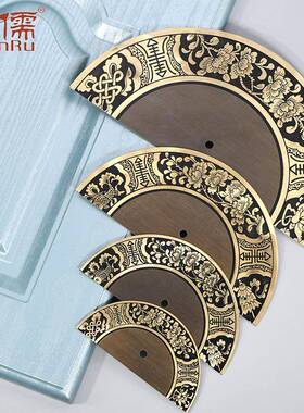 铜雕圆形门牌黄铜拉手中式仿古对开柜门拉手YRB208复古铜把手