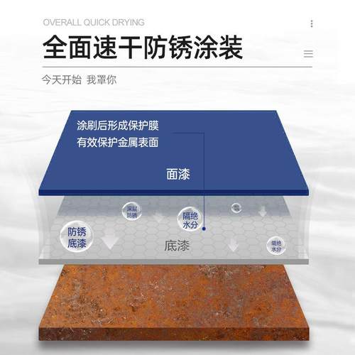 铁门油漆翻新农村旧大门铁门金属门改色专用漆防锈自刷家用自喷漆