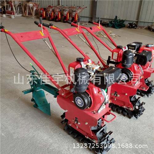 小型链轨式翻土机山坡履带式微耕机汽柴油大马力犁地机