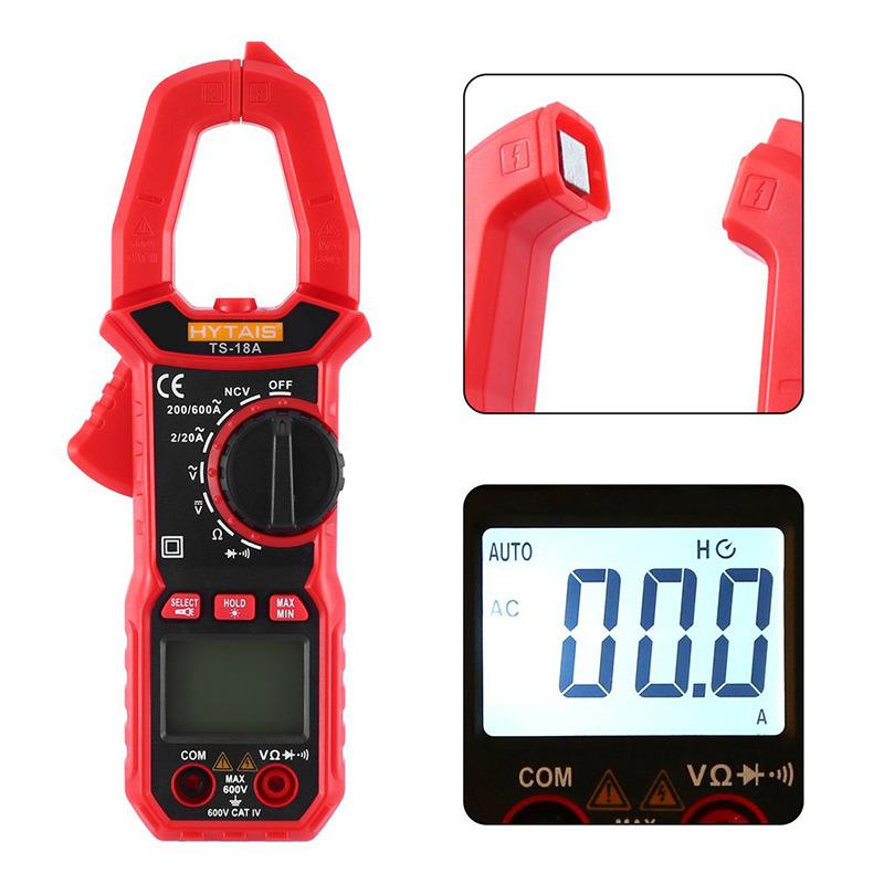 钳形万用表ts18a/18b/18c/18d/18e手持多功能勾表数字钳形表