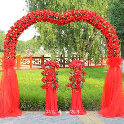 婚庆绢花拱门花架婚礼布置花门开业店庆花拱门庆典活动花环幸信希