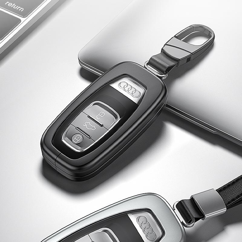 适用2018款奥迪a4L车钥匙套a6l包a8l壳a5扣q5老款a7高档改装配件