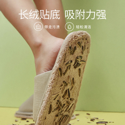 速发春夏露趾扫地拖鞋可拆亚麻卧室静音擦地板拖鞋室内男士软底居