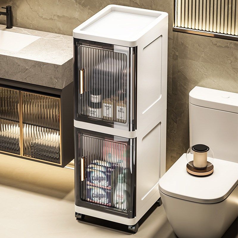 卫生间夹缝收纳柜家用储物柜厨房窄柜浴室缝隙置物架多层塑料柜子,收纳整理,收纳柜,淘宝优惠券,粉丝福利购,淘宝优惠卷