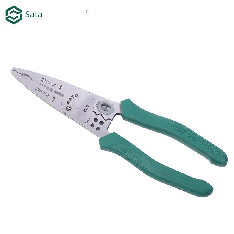 世达剥线钳多功能不锈钢万用钳电工专用分线剪线绕线电线钳91222