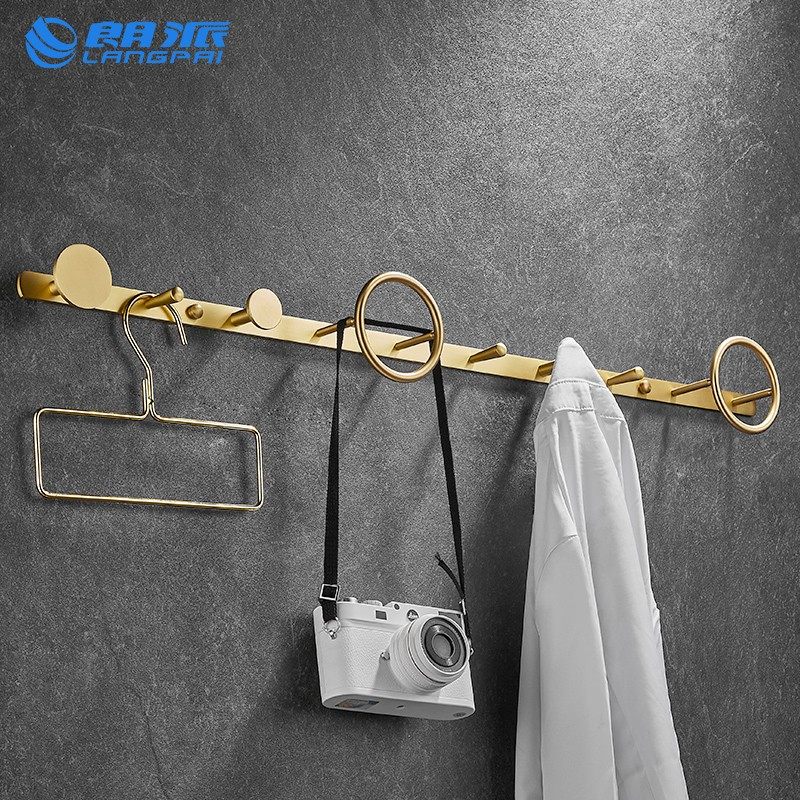全铜轻奢衣帽架免打孔进门排钩加长挂钩创意门后挂衣架壁挂墙上,家装主材,挂钩/挂衣钩,淘宝优惠券,粉丝福利购,淘宝优惠卷