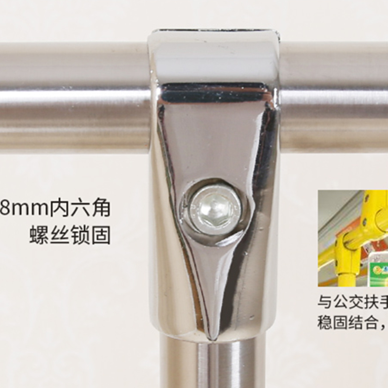 单杆加厚落地晾衣架不锈钢管全金属晒挂衣架卧室收纳阳台铝合金