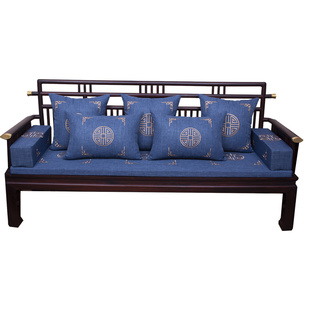 红木沙发坐垫实木沙发垫中式家具高密度海绵垫子套罩喜庆防滑定制