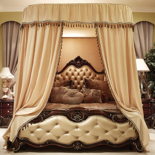 导轨u型遮光布蚊帐加粗轨道加厚防尘顶挡风保暖1.8m2米床幔床帘