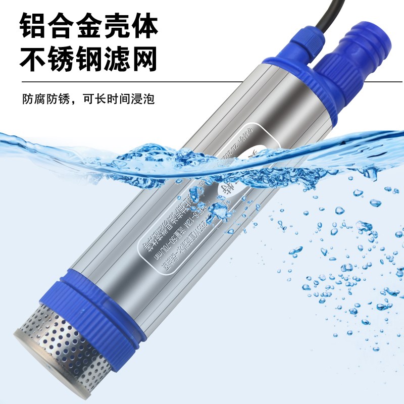 48V电动车品字头柴n油抽油泵抽水泵60V大流量小型潜水泵265W抽酒