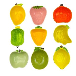 香蕉味碟陶瓷釉下彩甜品碗水果碗可爱奶油碗蘸料水果碗碟小碗