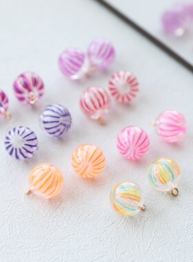 日系手作ins风彩色糖果球配件