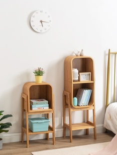 家用简易书架置物架落地创意实木网红书柜简约客厅多层靠墙收纳柜