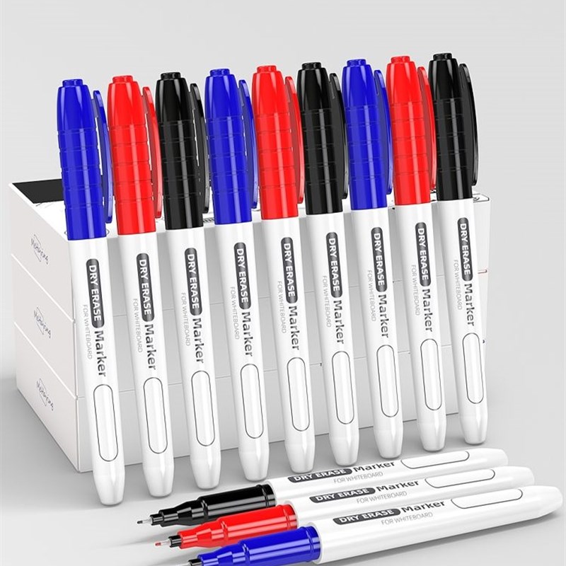 桌面白板笔办公学习极细0.5mm细头可擦笔小号特细V会议记录草稿笔