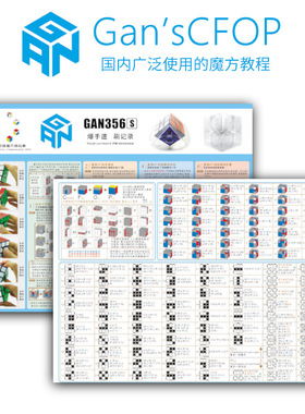 GAN三阶入门教程+CFOP公式 魔方3阶教程秘籍速拧公式教学
