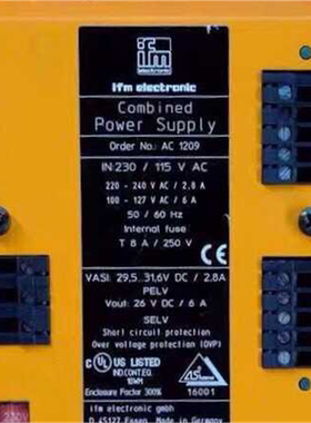 【汇生 】IFM AC1209 易福门全新AS-i电源模块 26VDC【议价】