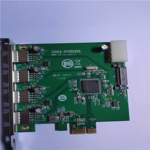 U2X4-PCIE1X01 PCIE转4口USB卡 USB扩（憨憨电子）