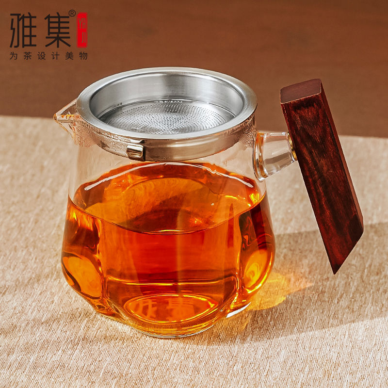 雅集茶具沉玺公道杯功夫茶道耐热玻璃分茶器高端茶海过滤套装配件