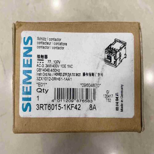 (议价)3RT6015-1KF42 8A 接触器