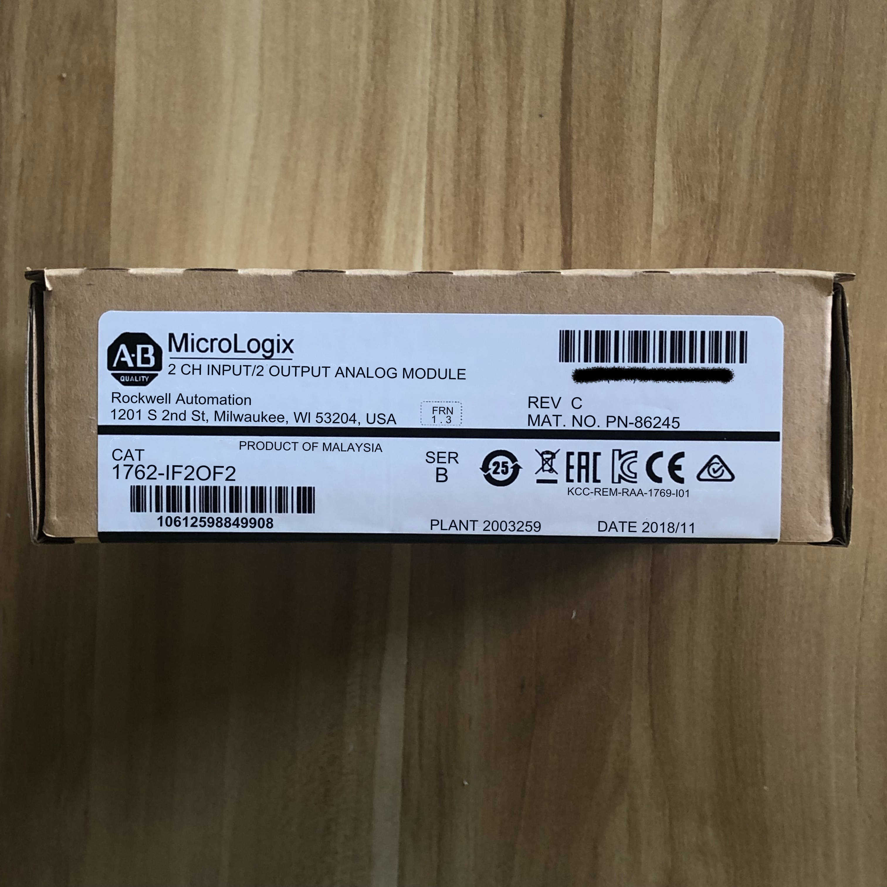 1762-IF2OF2原装美国AB罗克韦尔PLC模块质保一年MIcroLogix1200~