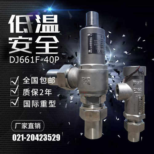 低温安全阀微全起式dn25液氮氧氩LNG换气站氧气泄压阀超-196DA21F