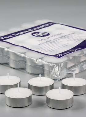 加热明炉餐具烟味保温通用茶蜡圆形铝壳白色红色蜡烛2-4小时