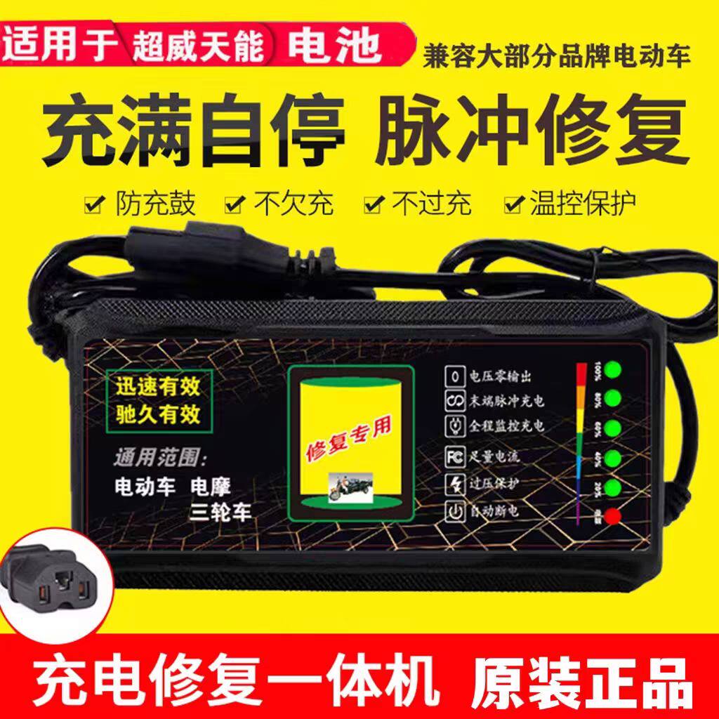 自动断电修复两轮三轮电动车电瓶充电器48V60V72V铅酸电池通用