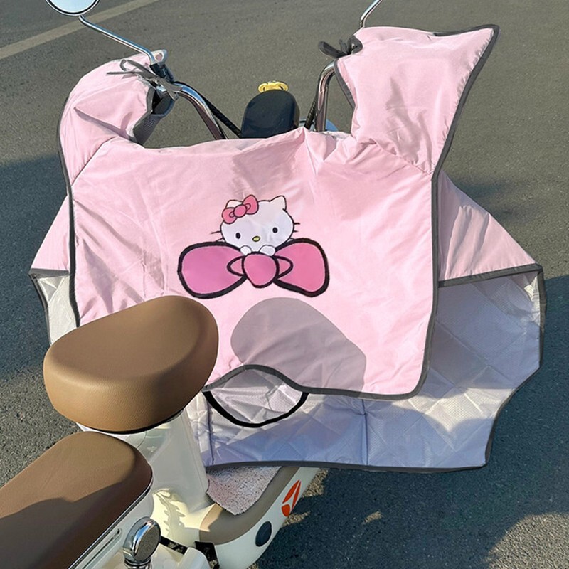 kitty电动车挡风被夏季电瓶车双面防雨水罩高颜值2025新款可爱女