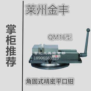 200无底 新款 金丰精密台钳角固式 平口钳机用虎钳加工中心QM16 160