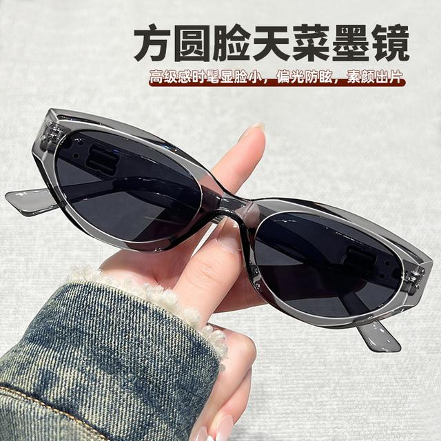 gm猫眼墨镜女款方圆脸2025新款高级感显脸小防紫外线防晒太阳眼镜