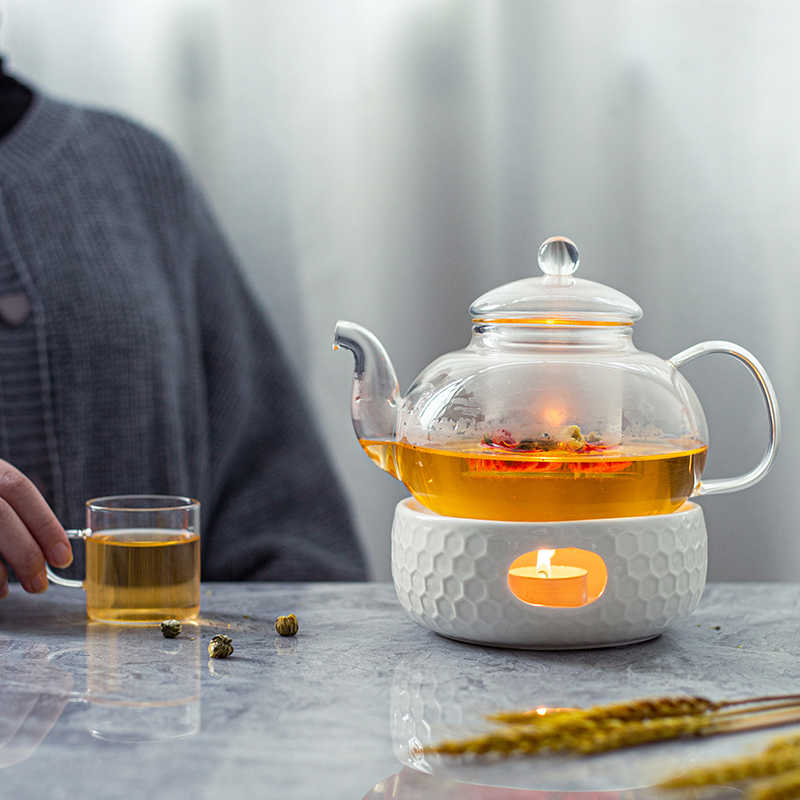 温茶套装花茶壶温茶炉大号煮茶壶日式水果茶蜡烛保温加热围炉煮茶