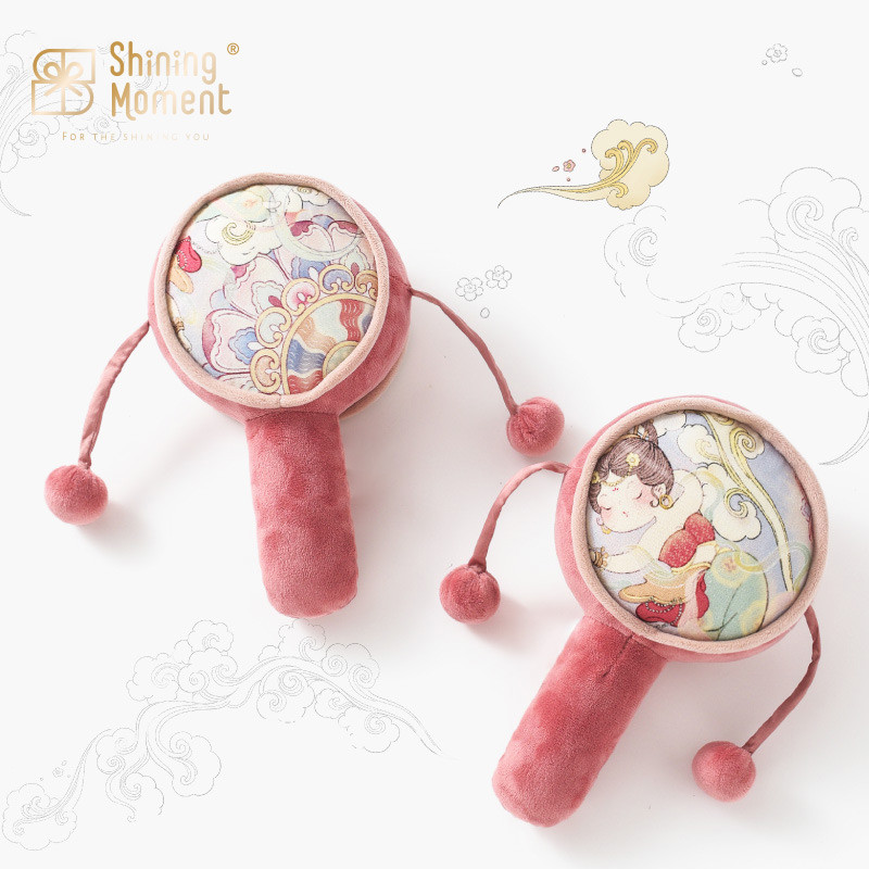 婴儿玩具毛绒安抚玩偶0-3岁可啃咬拨浪鼓益智早教抓握训练哄