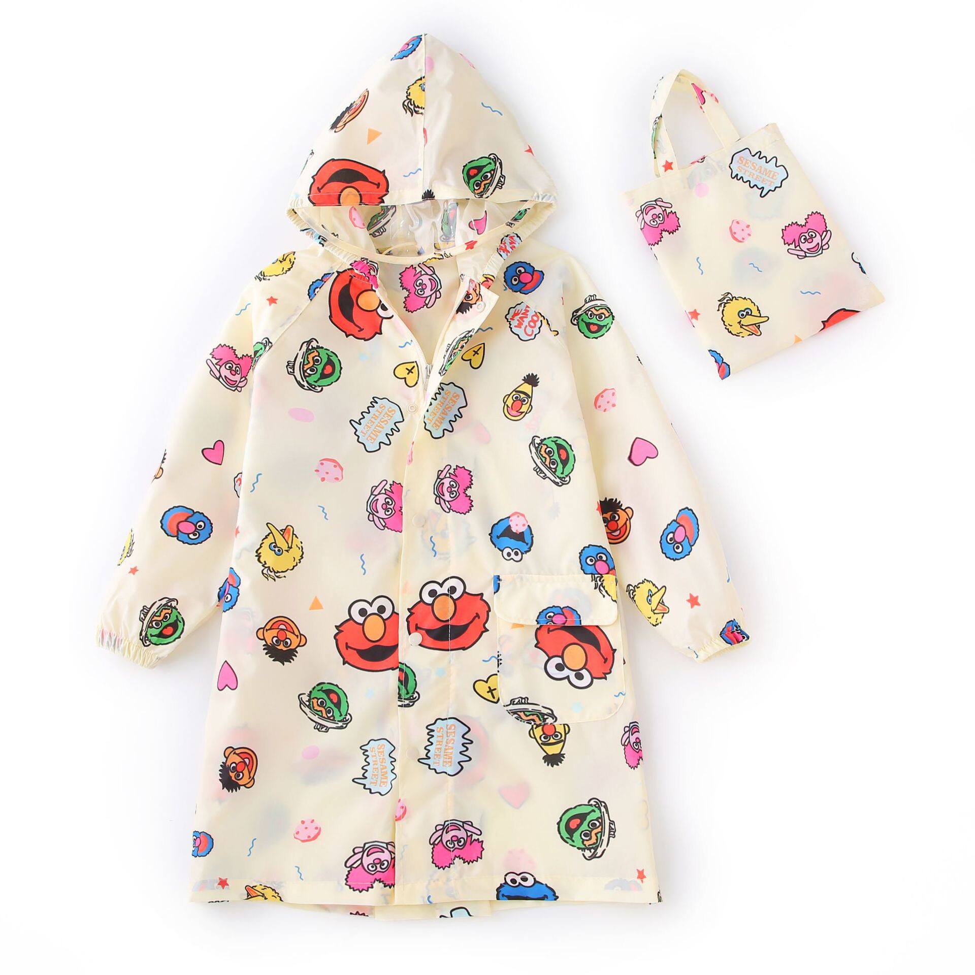 日本轻薄速干儿童雨衣带书包卡通长款幼儿园宝宝小学生男女童雨披