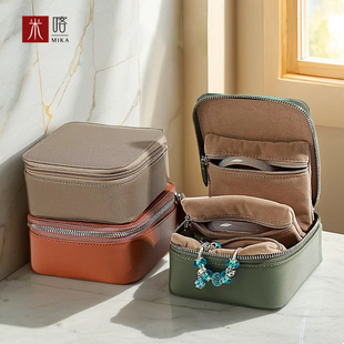 米喀碧玺手镯收纳盒绒布旅行便携玉石蜜蜡文玩手串珠宝首饰收纳包