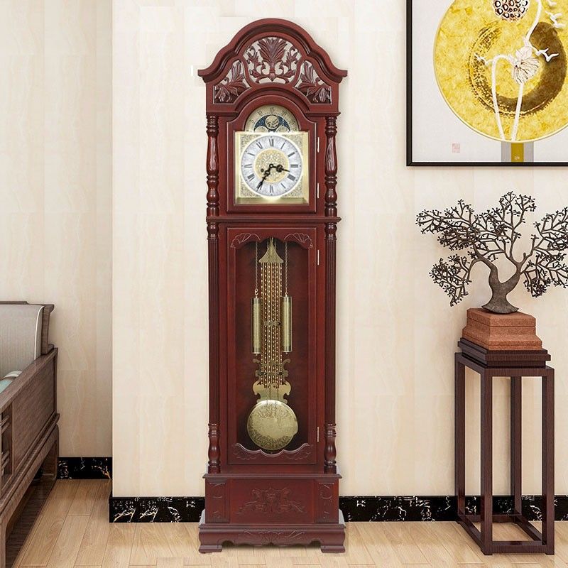 德国品质落地钟客厅北极星机芯家用中式复古机械座钟老式欧式坐钟