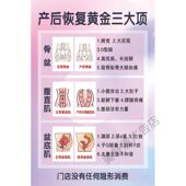 产后康复海报美容恢复宣传满月发汗挂图骨盆修复盆底肌催乳KT展板