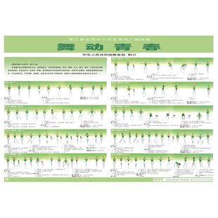 舞动青春展板 七彩阳光 海报 小学生广播体操七彩阳光 墙贴墙纸