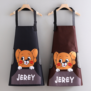 可调节挂脖式防水防油围裙男2024新款厨房家用做饭耐脏女罩衣定制