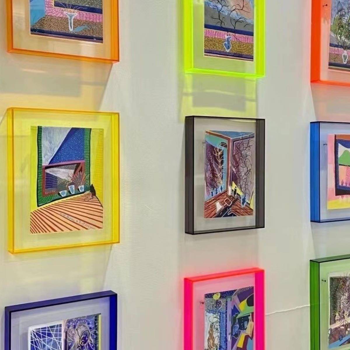 亚克力双面透明相框摆台AAA照片装裱字画框海报书法展示架