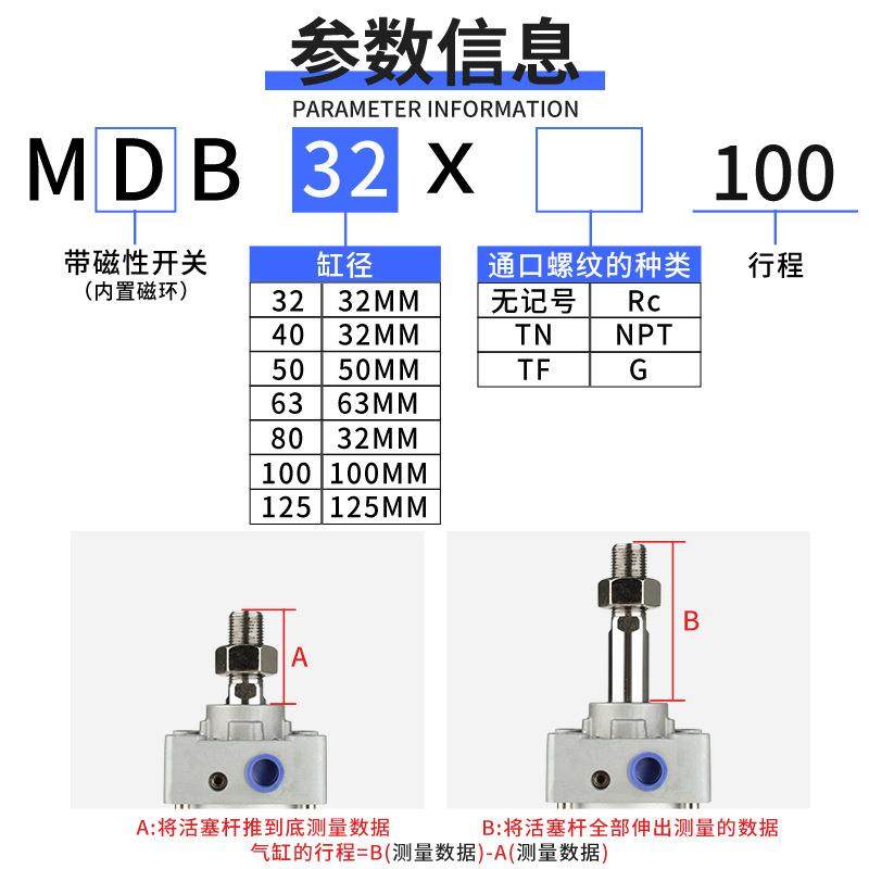 MBB气动大推力标准气缸大全MDBB////xxxx