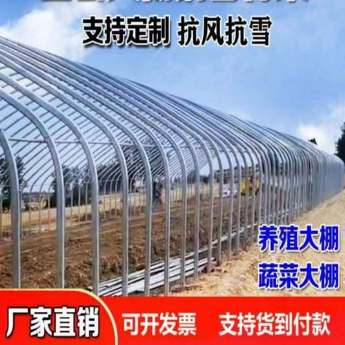 养殖大棚骨架猪舍牛棚羊圈温室钢管钢架家用简易种植蔬菜大棚全套