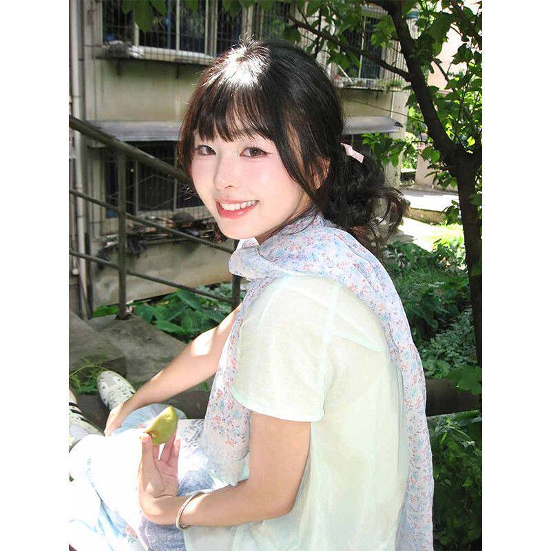 碎花复古文艺上衣半身裙