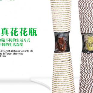 塑料花瓶摆件仿陶瓷客厅假花插花器防摔落地装饰干花大号花瓶北欧