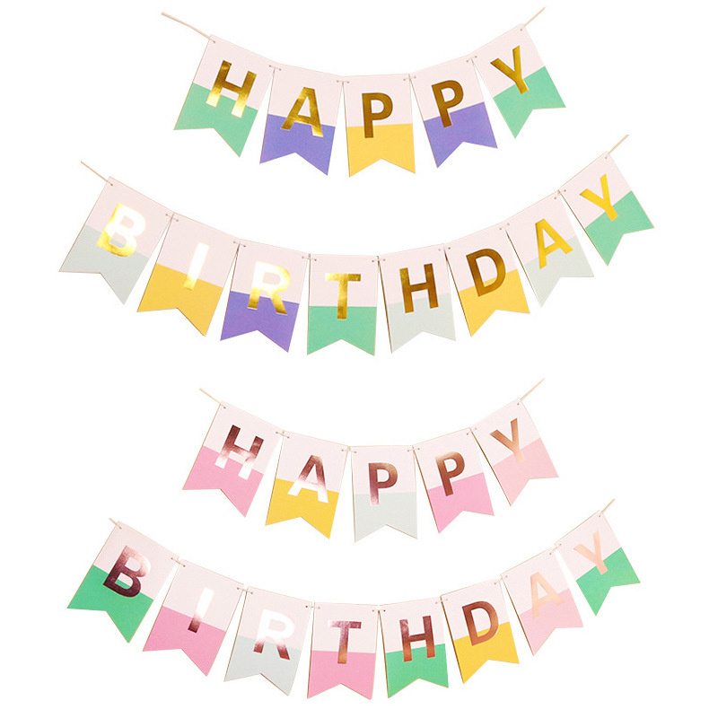 Decorative flags for birthday parties Happy birthday bunting