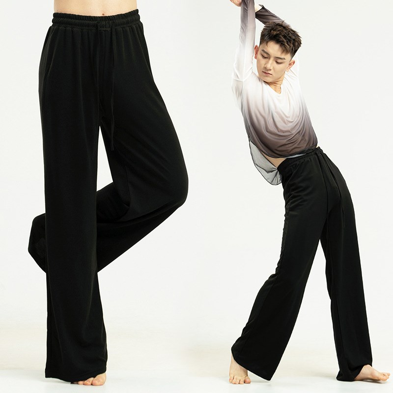 中国舞现代舞练功服女裤子阔腿裤飘逸舞蹈服装跳舞衣服古典舞裤男