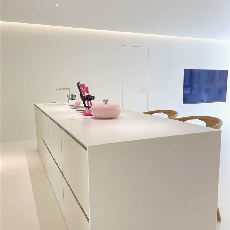 厨房墙砖通铺瓷砖 柔光奶白色客餐厅一体哑光墙面砖仿古砖800x800