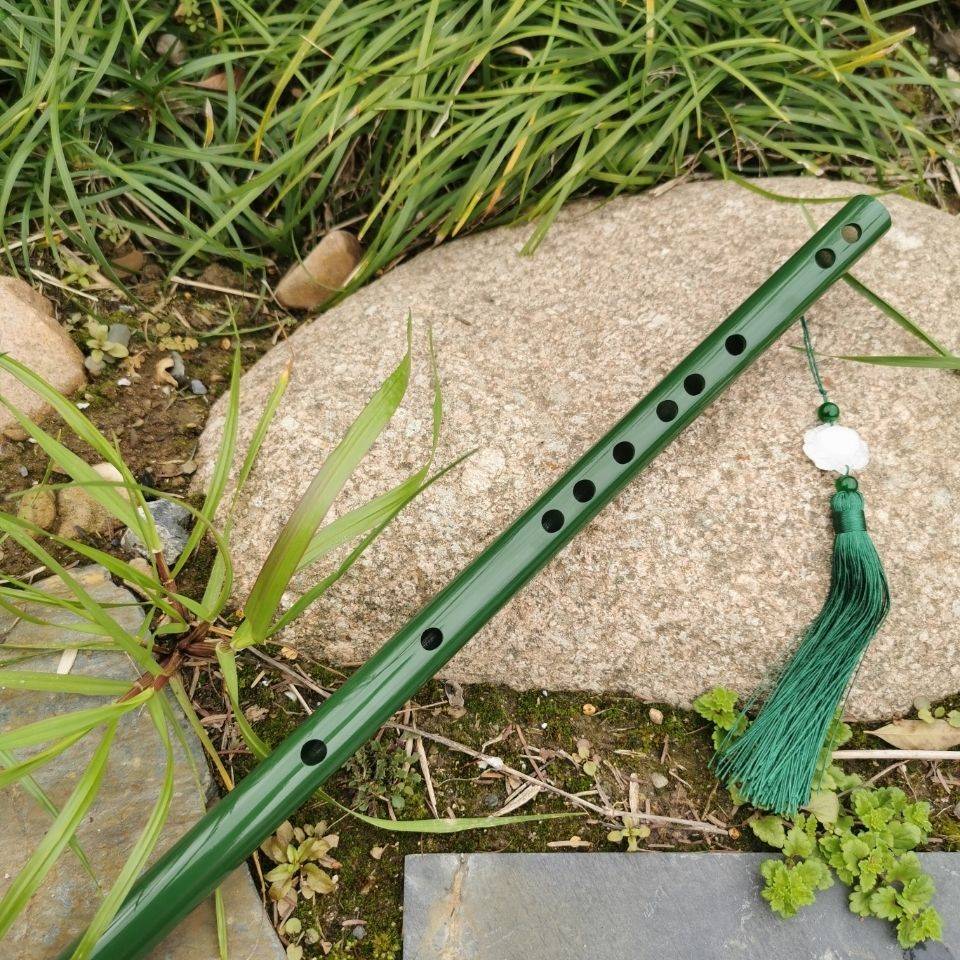 乐器一节绿色笛子初学练吹苦竹横笛古风优雅学生竹笛