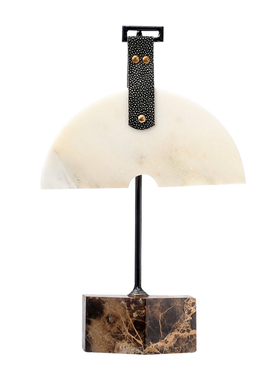 玉石平安扣摆件新中式茶楼样板房客厅电视柜玄关乔迁新居装饰品